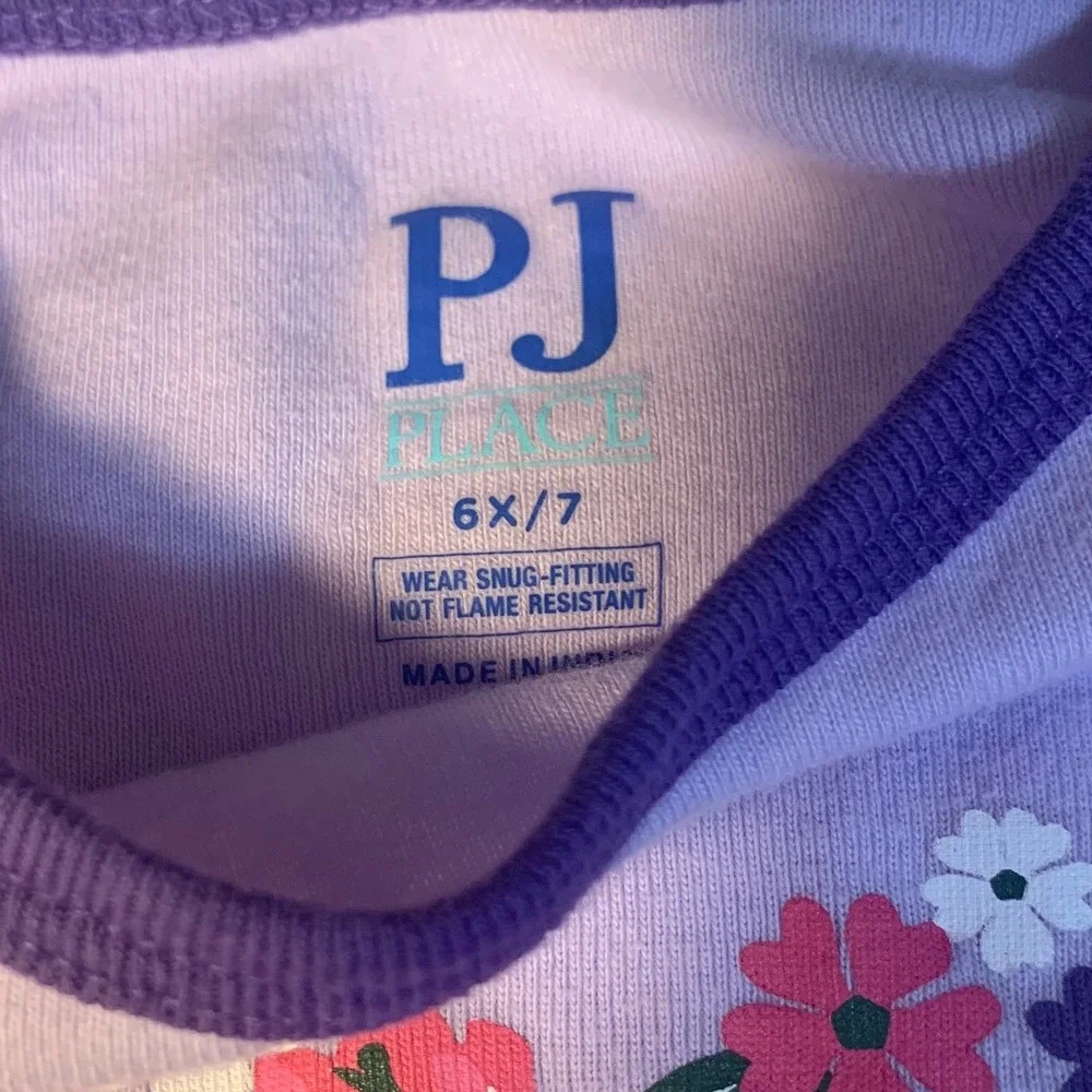 Girls set of 3 pajama‎ sets cottagecore floral stretch size 6 tops/bottoms